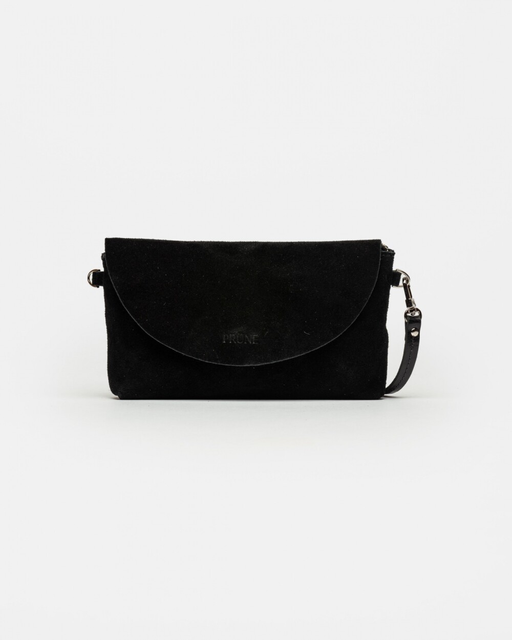 Mini bag Viena en cuero gamuza Negro