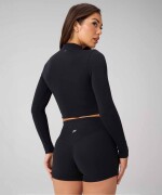 Polo Manga Larga Seamless Long-Sleeve Essential Tee Mujer Black