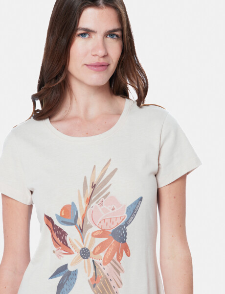 REMERA ESTAMPADA Beige