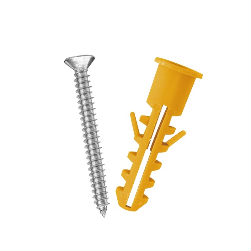 DINGQI TACO DE NYLON + TORNILLO GALVANIZADO 12MM BOLSA x 25 Dingqi Taco De Nylon + Tornillo Galvanizado 12mm Bolsa X 25