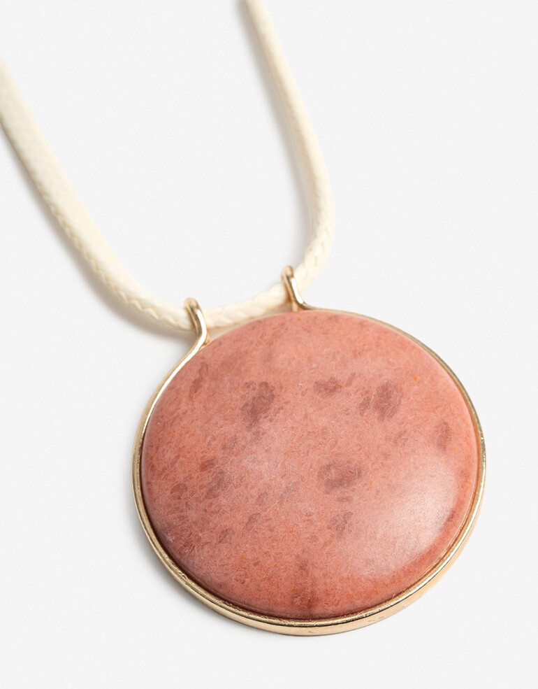 Collares Largos Piedra Collar Largo Dije Piedra - Dorado