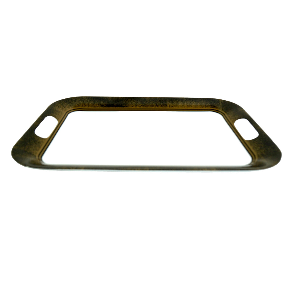BANDEJA RECTANGULAR MELAMINA LINEA DORADA 