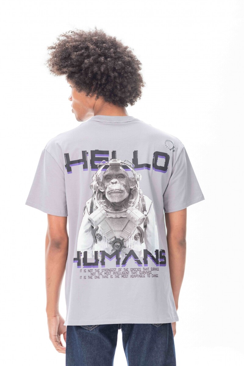 Remera Hello Gris