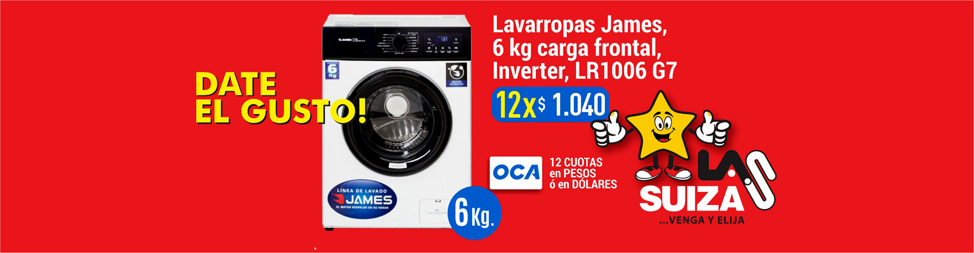 Lavarropas 6K James