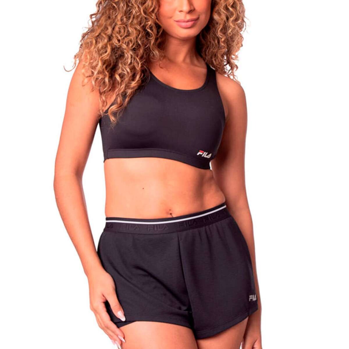 Fila Top Essential Ii Mujer - Negro-Rojo 