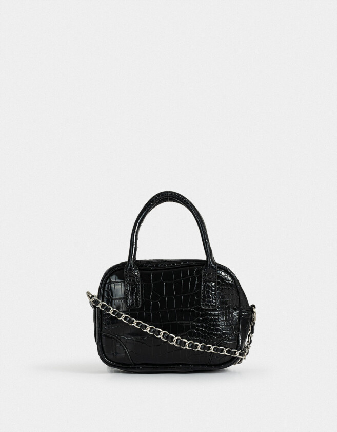 Bowling Cartera Bowling Croco - Negro