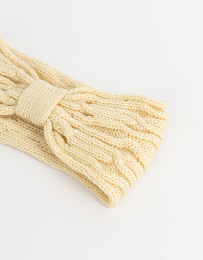 Vinchas Textiles Tejida Vincha Tejida - Blanco Crudo