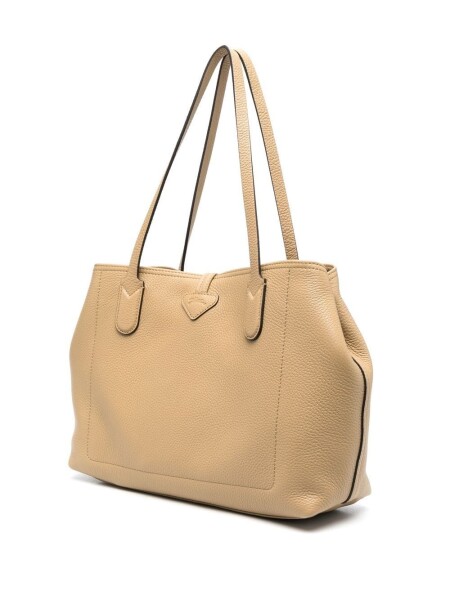 Longchamp -Cartera de cuero flexible, Roseau Essential Negro Opaco