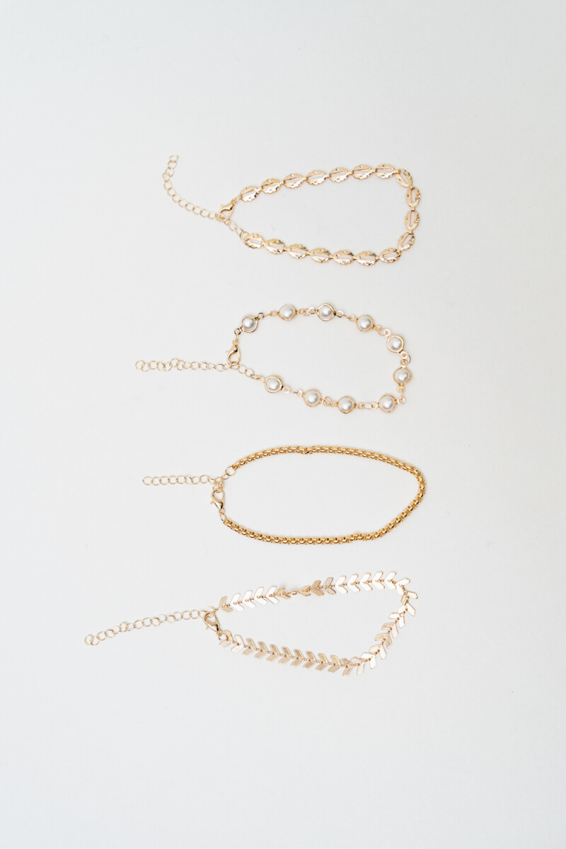 Brazalete Varela, Set 4pcs - Color Unico 