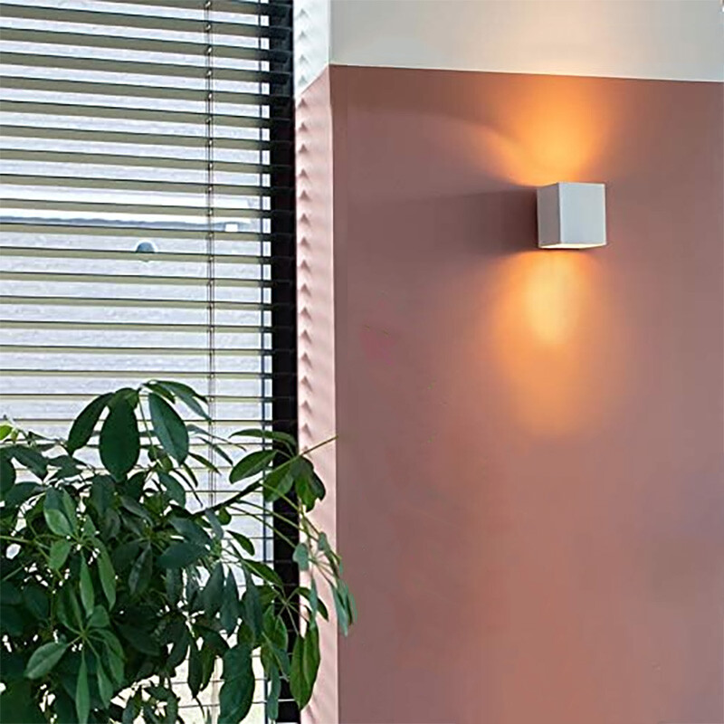 ARTEFACTO BIDIRECCIONAL CUBO IP20 LEEK - Lámpara de Pared Bidireccional Cubo Leek Blanco