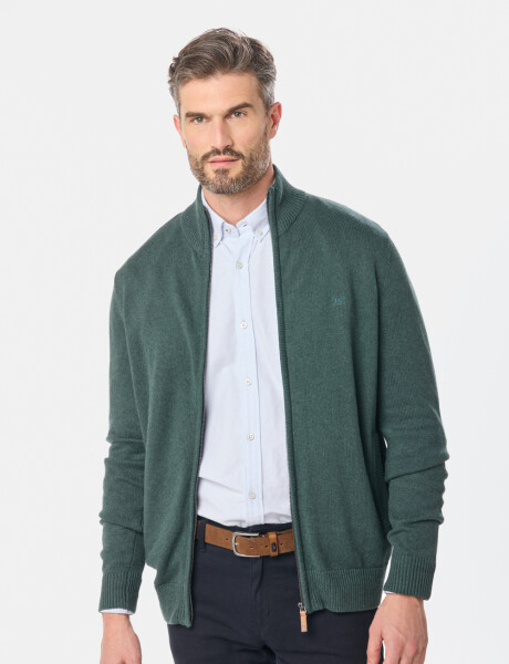 CAMPERA TEJIDA DE ALGODON Verde