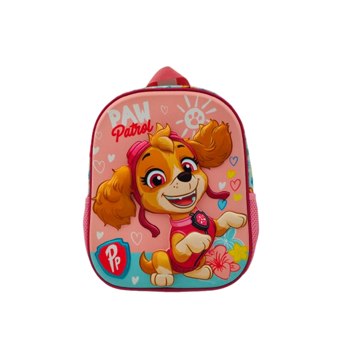 Mochila Infantil 3D Paw Patrol Tafeta Chica 30 cm - CORAL 