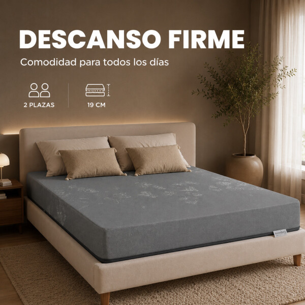 Colchón Kappesberg 2 Plaza Espuma Alta Densidad 19 Cm 120 Kg Gris 1