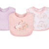 Set x3 baberos hudson baby rosa lila