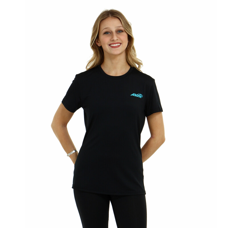 Remera Manga Corta Mujer Avia Negro