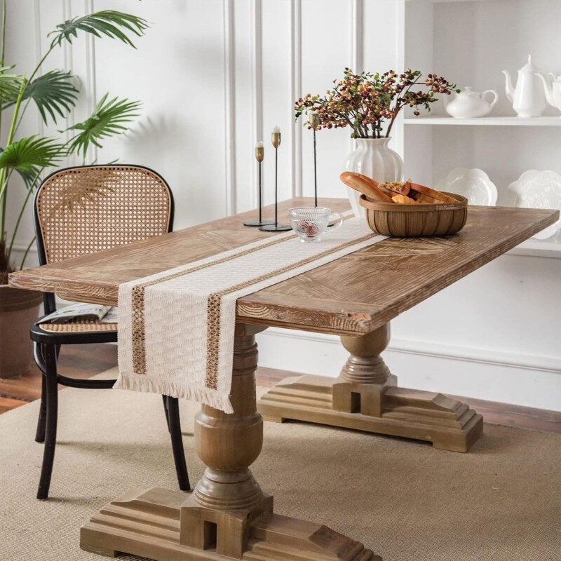 Sendero caminero de mesa líneas marrón Sendero caminero de mesa líneas marrón
