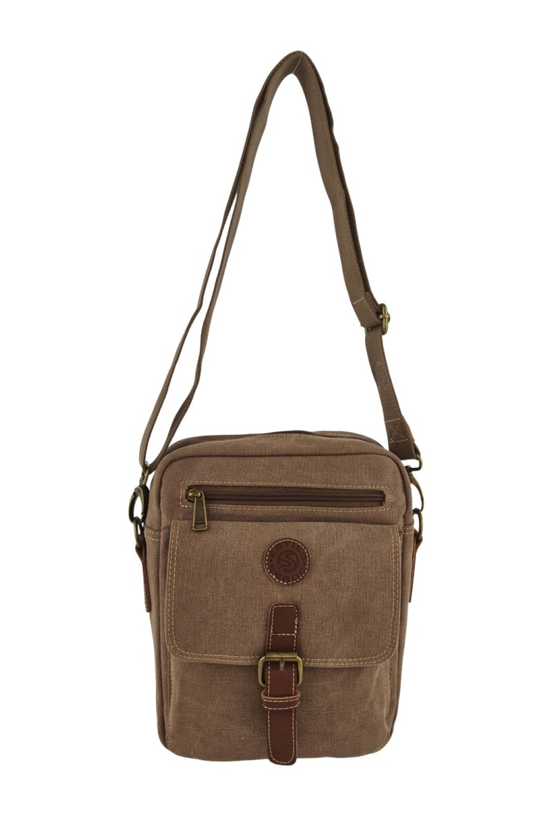 Morral cruzado en Lona Vintage Marrón