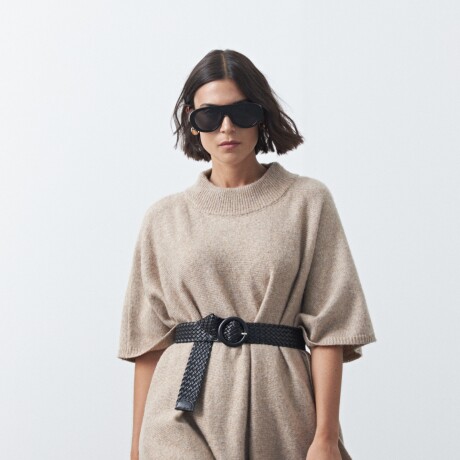 PONCHO DORIEL Beige Melange