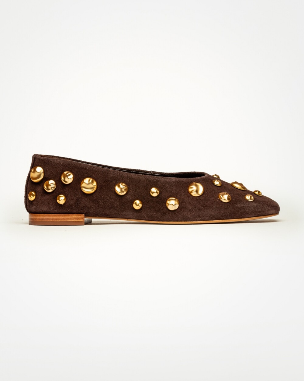 Mocasín Louise en cuero gamuza Chocolate