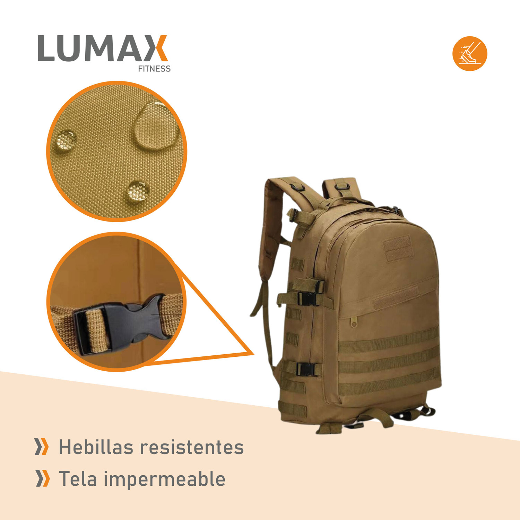 Mochila tactica 40 Lts varios disenos Marron Electroventas