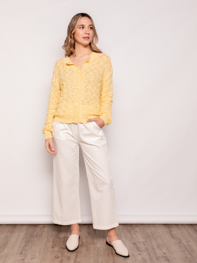 CARDIGAN CECILIA AMARILLO PASTEL