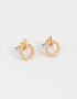 Aros Pasantes Cubic zirconia Aros Pasantes Oro Zirconia - Dorado