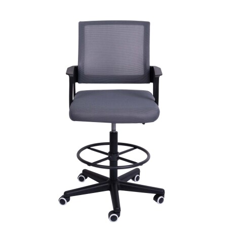 SILLA ALTA ESCRITORIO MALLA GRIS D-512