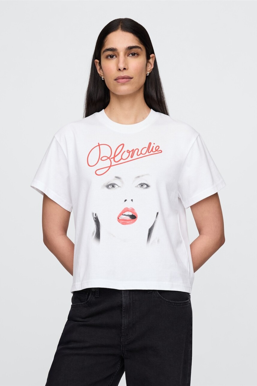 Remera Bandas Manga Corta Mujer New Off White Opt1