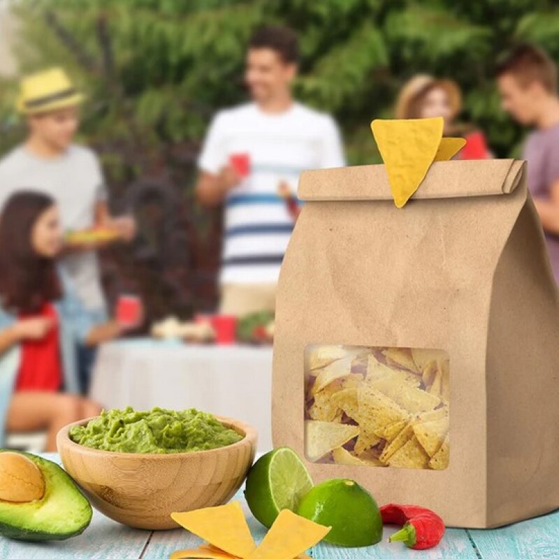 Set de 4 clips para cerrar bolsas Nachos