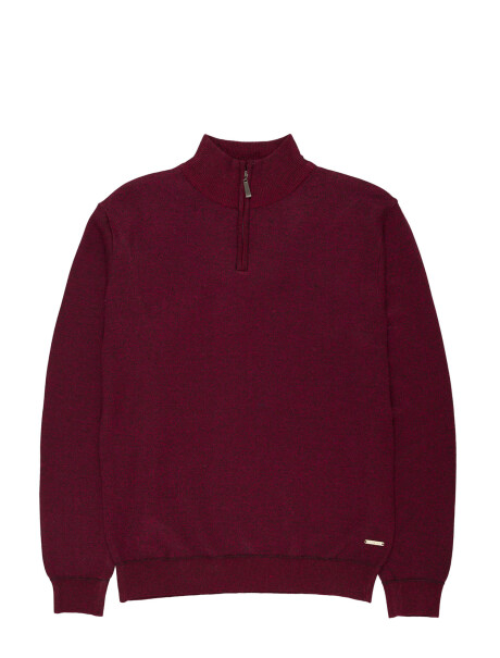 Remera melange bordo