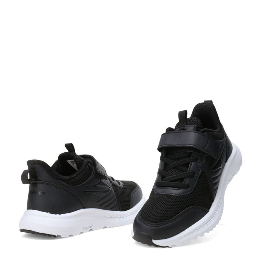 Championes de Niños Topper Wind Iv Mesh Velcro Negro - Blanco