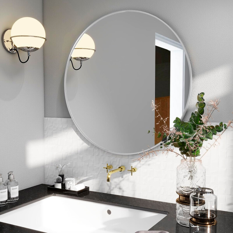 Espejo redondo D40 cm BLANCO