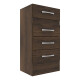 Comoda Cajonera Kenia 4 Cajones Dormitorio Marrón