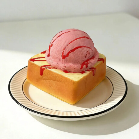 Squishy Postre con Helado Rosado