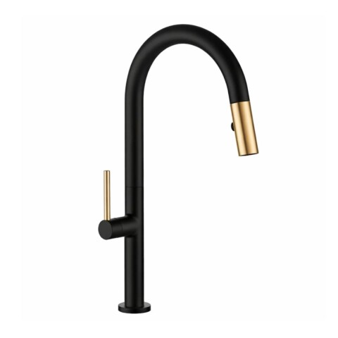 Grifería de cocina Monocomando de mesada extensible Negro mate Grifería De Cocina Monocomando De Mesada Extensible Negro Mate