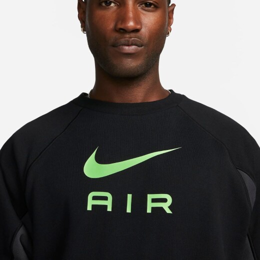 Buzo Nike Moda Hombre Air Ft Crew Black S/C