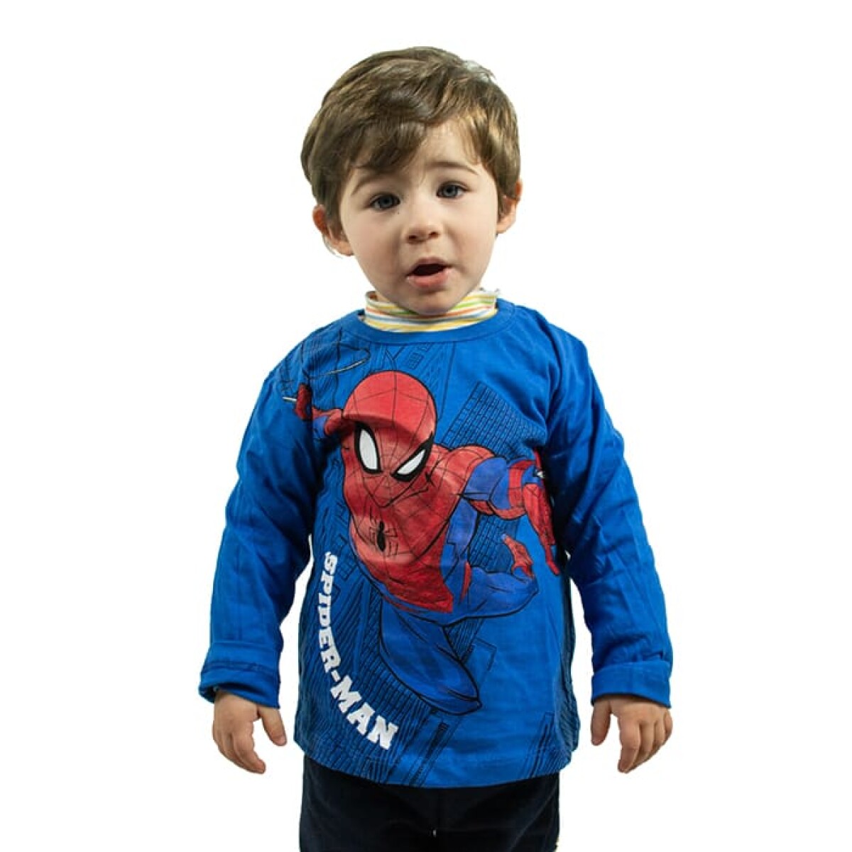 Camiseta Infantil de Spiderman - AZUL-OSCURO 