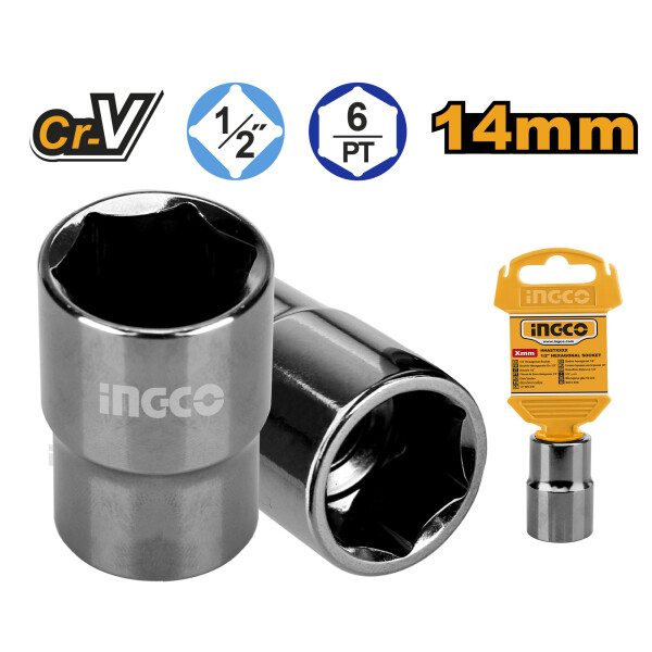 DADO 14MM ENCASTRE 1/2 INGCO HHAST12141 DADO 14MM ENCASTRE 1/2 INGCO HHAST12141