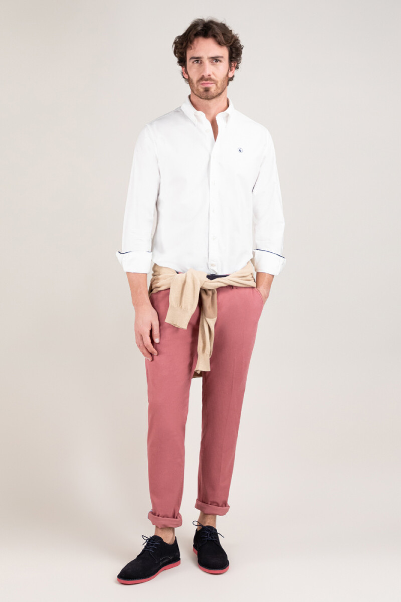 Camisa Garment Dyed Blanca