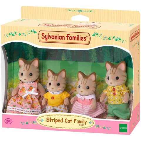 Sylvanian Families Juguete Familia Gatos Rayados Muñeco Niño Sylvanian Families Juguete Familia Gatos Rayados Muñeco Niño