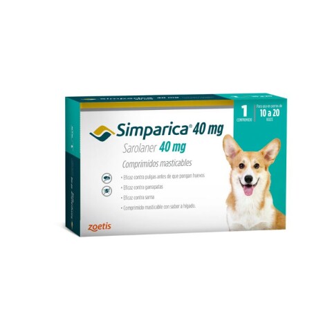 SIMPARICA (10 A 20 Kg) (cada comprimido) Simparica (10 A 20 Kg) (cada Comprimido)