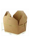 Envase de cartón kraft, caja rectangular 21.7 x 5 cm, 1450 ml - 25 unidades Envase de cartón kraft, caja rectangular 21.7 x 5 cm, 1450 ml - 25 unidades
