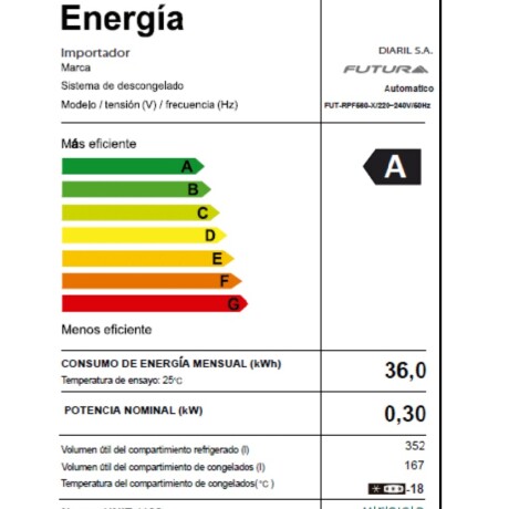 Heladera Inverter french Door 557 Lts Gris Futura: FUT-RPF560X Heladera Inverter french Door 557 Lts Gris Futura: FUT-RPF560X