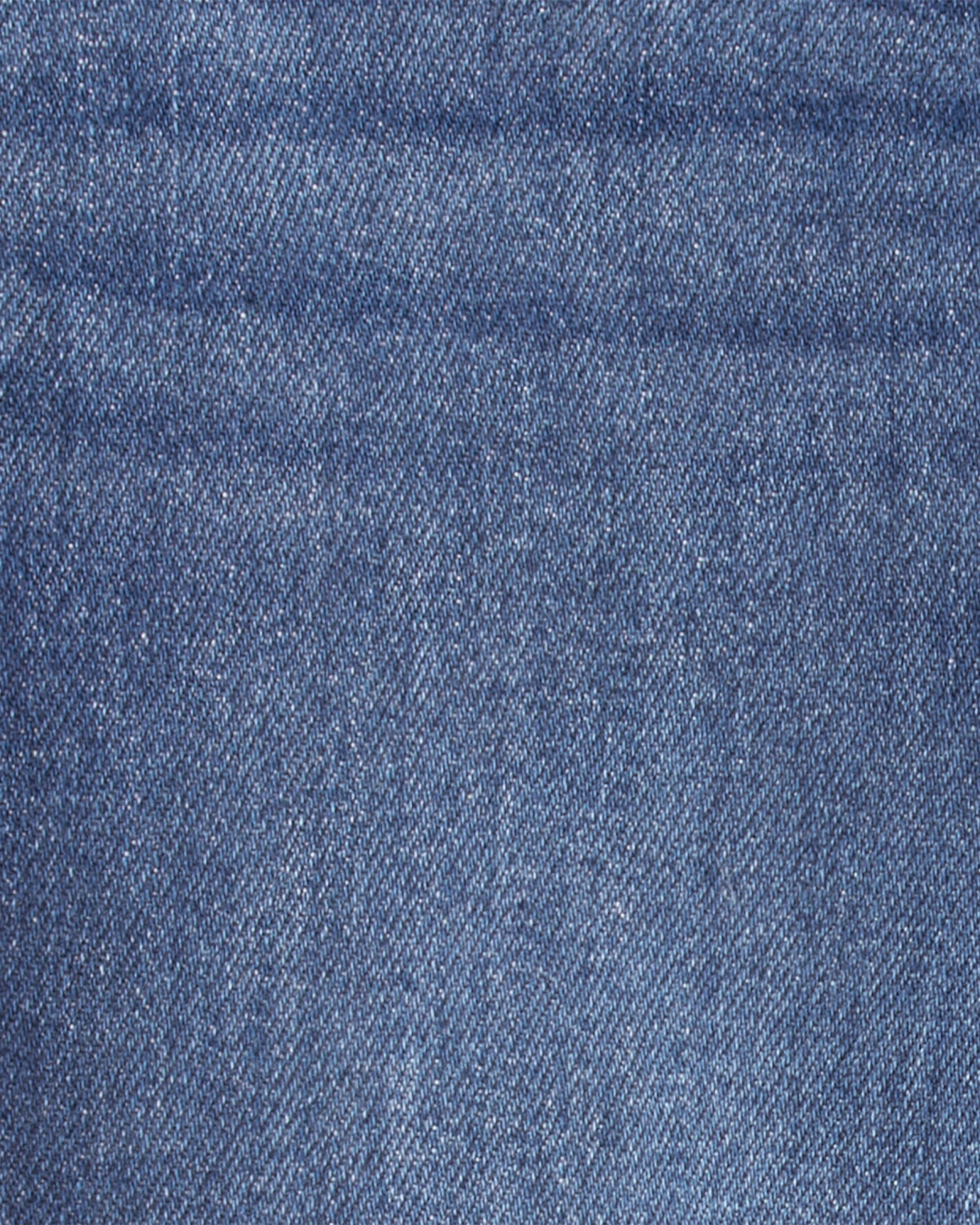 Pantalón jean de pierna ancha y dobladillo Sin color