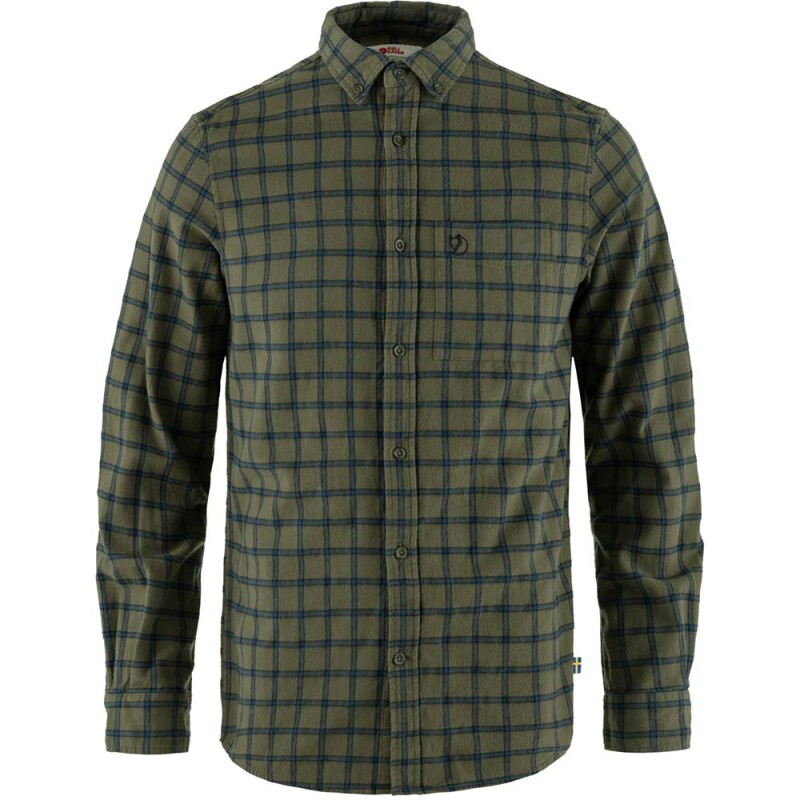 Camisa Fjallraven Ovik Flannel Shirt M Hombre Laurel Green-indigo Blue