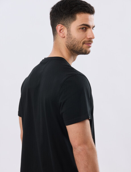 REMERA ESTAMPADA DE ALGODÓN Negro