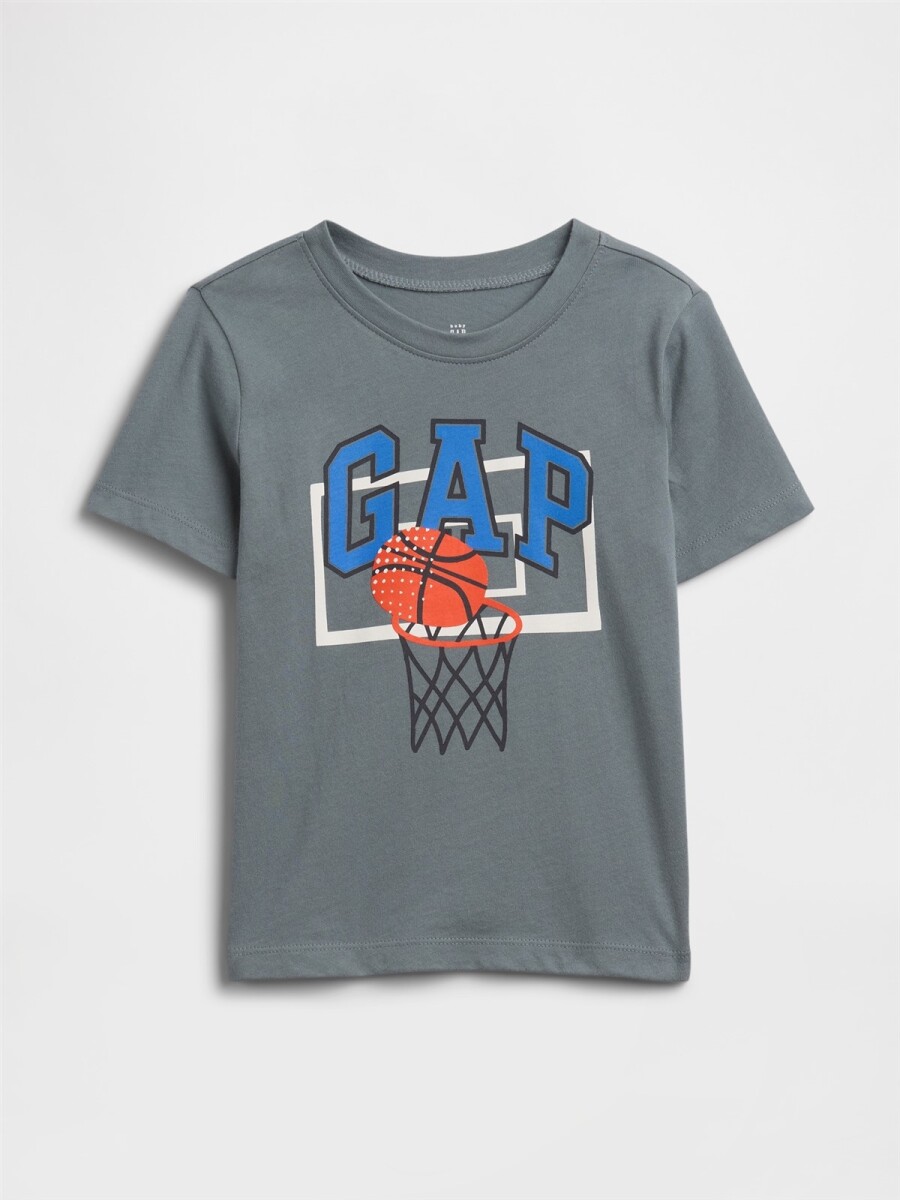 Remera Logo Gap Toddler Niño - Pilot Grey 
