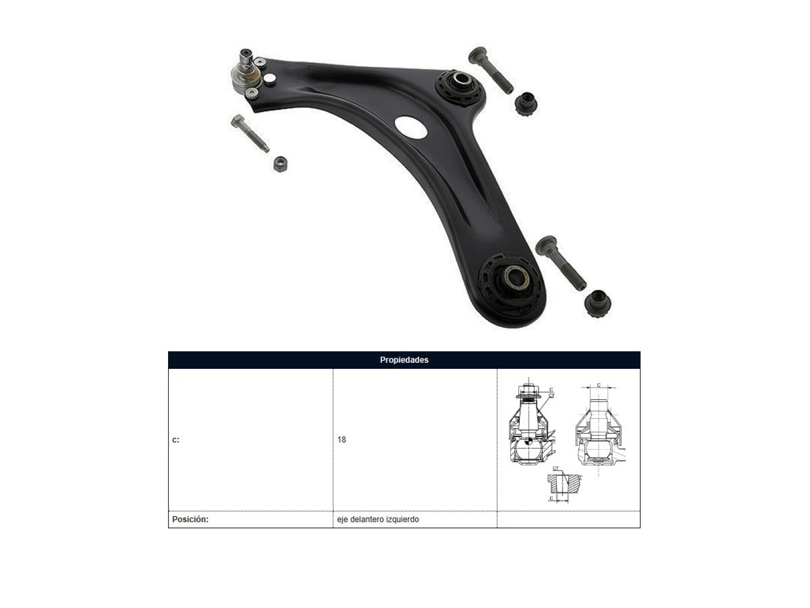 Parilla De Susp Del Citroen C3 Aircross/C3/C3 Picasso 02-28 Izq 