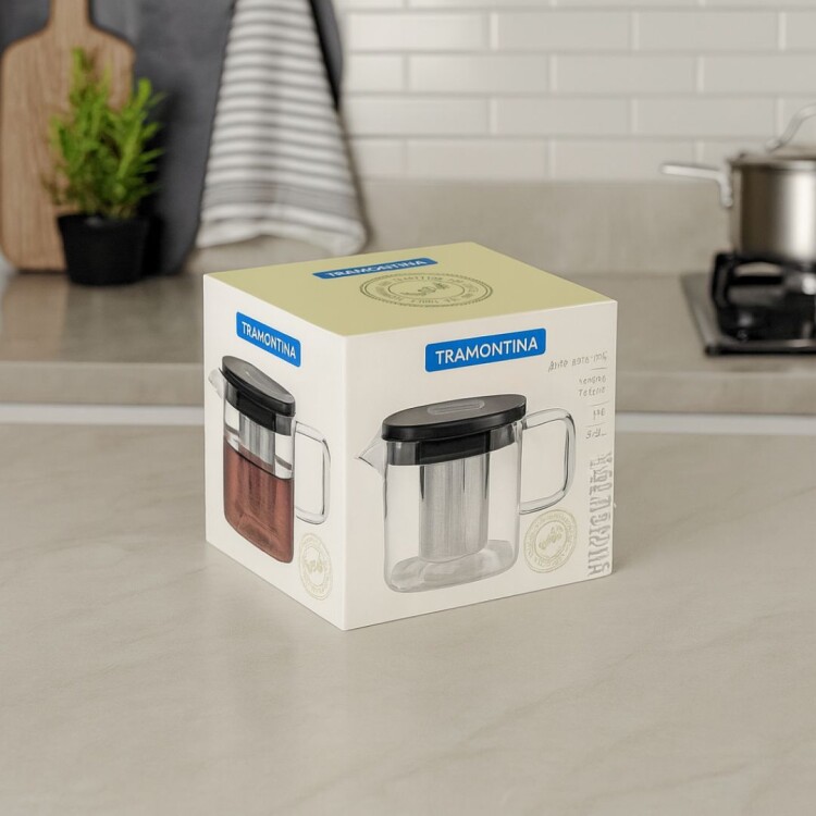 TETERA DE VIDRIO CON INFUSOR TRAMONTINA 600ML TETERA DE VIDRIO CON INFUSOR TRAMONTINA 600ML