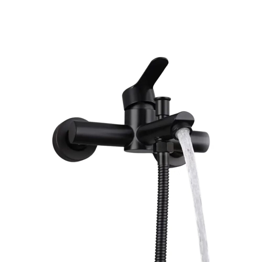 Grifería de ducha Monocomando con transferencia Milano Slim negro mate Grifería De Ducha Monocomando Con Transferencia Milano Slim Negro Mate